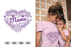 Floral Heart Mama Mother's Day SVG Bundle - CraftNest - Digital Crafting and Art