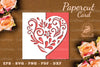 Floral Heart Papercut Card SVG Bundle