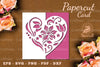 Floral Heart Papercut Card SVG Bundle