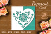 Floral Heart Papercut Card SVG Bundle
