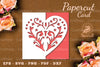 Floral Heart Papercut Card SVG Bundle