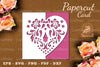 Floral Heart Papercut Card SVG Bundle