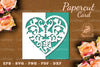 Floral Heart Papercut Card SVG Bundle