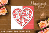 Floral Heart Papercut Card SVG Bundle