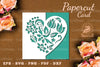 Floral Heart Papercut Card SVG Bundle
