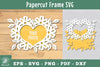 Floral Heart Papercut Frame Clipart Bundle
