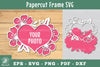 Floral Heart Papercut Frame SVG Bundle