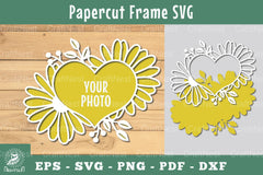 Floral Heart Papercut Frame Clipart Bundle - CraftNest - Digital Crafting and Art