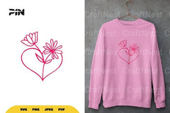 Floral Heart SVG Bundle - CraftNest - Digital Crafting and Art