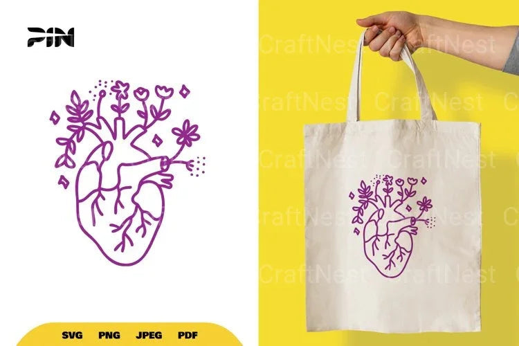 Floral Heart SVG Bundle - CraftNest - Digital Crafting and Art