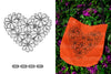 Floral Heart Wedding Invitation Clipart Bundle