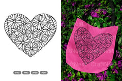 Floral Heart Wedding Invitation SVG Bundle - CraftNest - Digital Crafting and Art