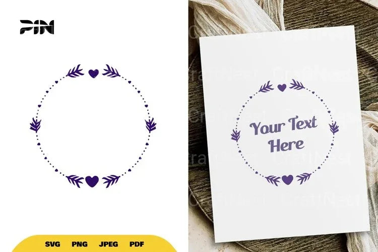 Floral Heart Wreath SVG Bundle - CraftNest - Digital Crafting and Art
