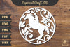 Floral Horse Riding Papercut Craft Clipart Bundle