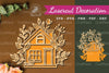 Floral House Laser Cut Decoration Clipart Bundle
