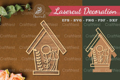 Floral House Laser Cut Decoration Clipart Bundle - CraftNest - Digital Crafting and Art