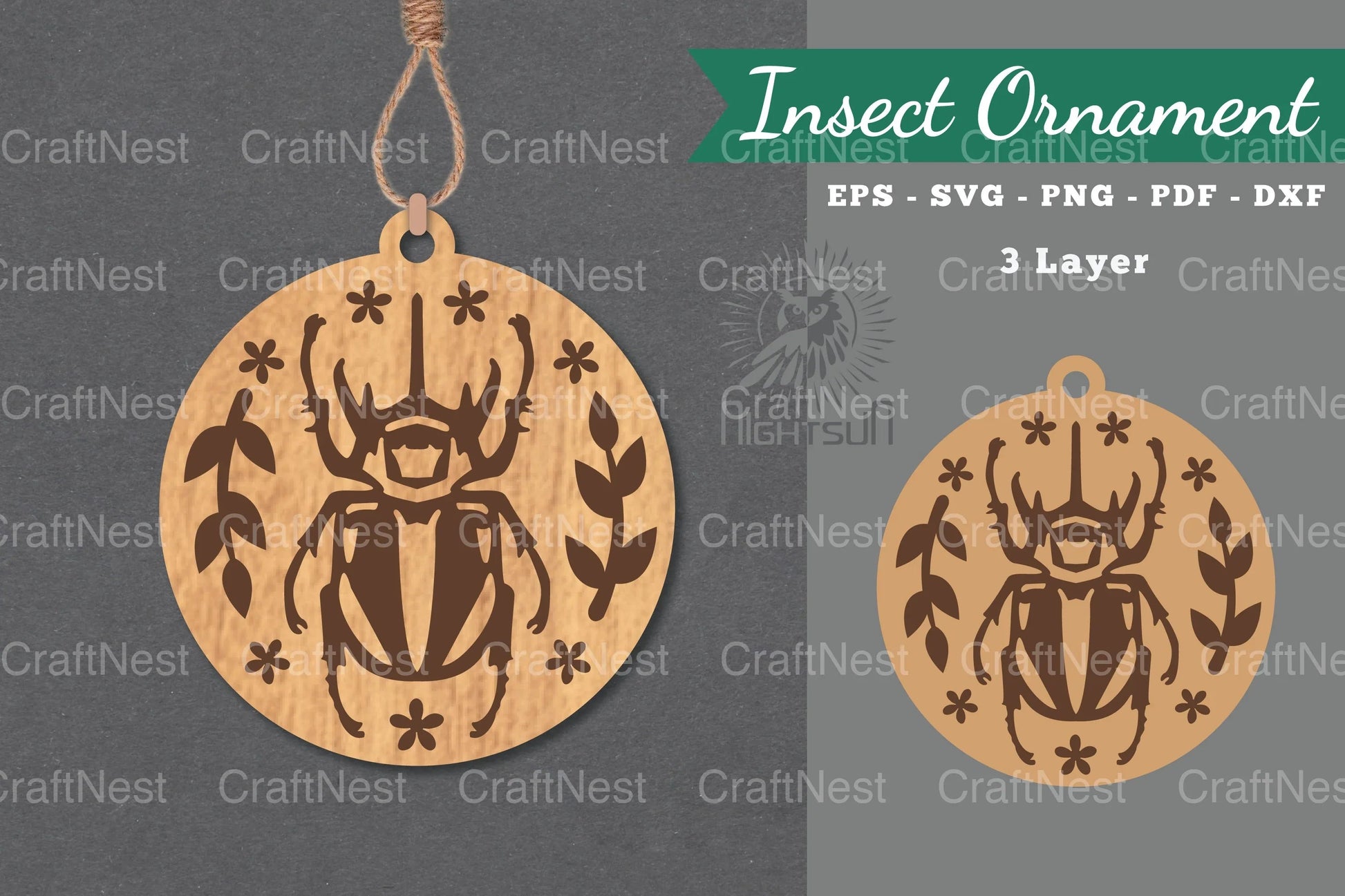 Floral Insect Laser Cut Ornament Clipart Bundle - CraftNest - Digital Crafting and Art