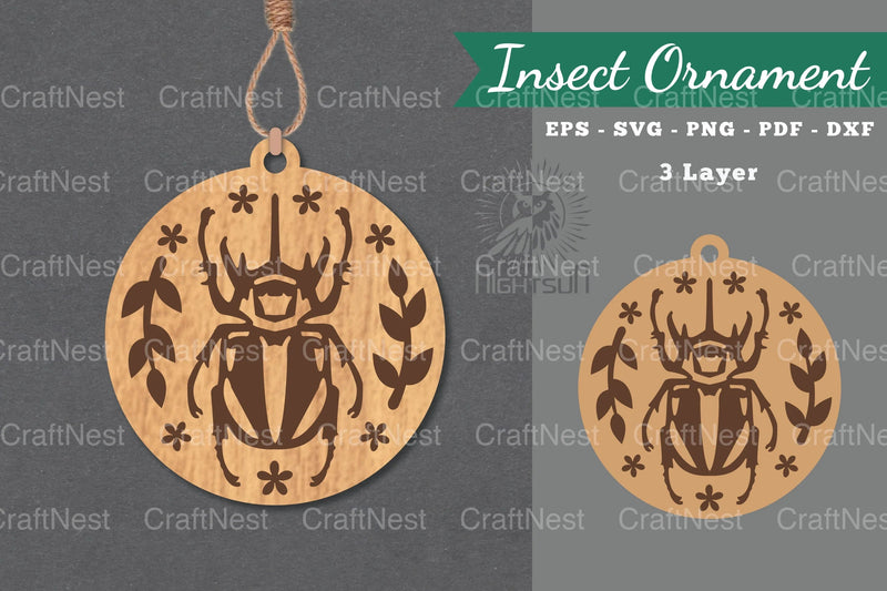 Floral Insect Laser Cut Ornament Clipart Bundle - CraftNest - Digital Crafting and Art