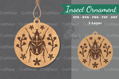 Floral Insect Laser Cut Ornament Clipart Bundle - CraftNest - Digital Crafting and Art