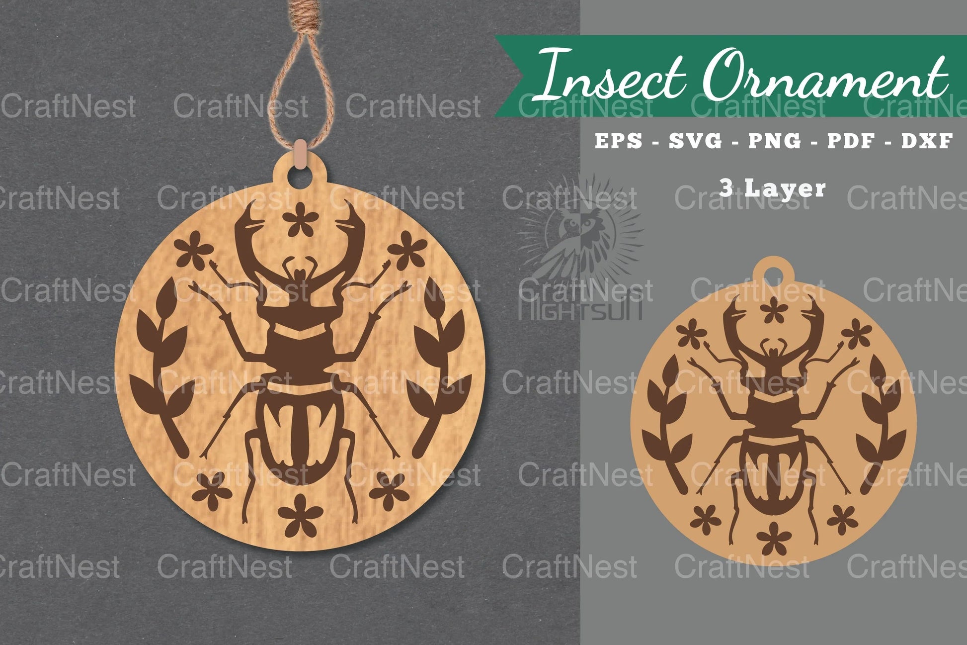 Floral Insect Laser Cut Ornament Clipart Bundle - CraftNest - Digital Crafting and Art