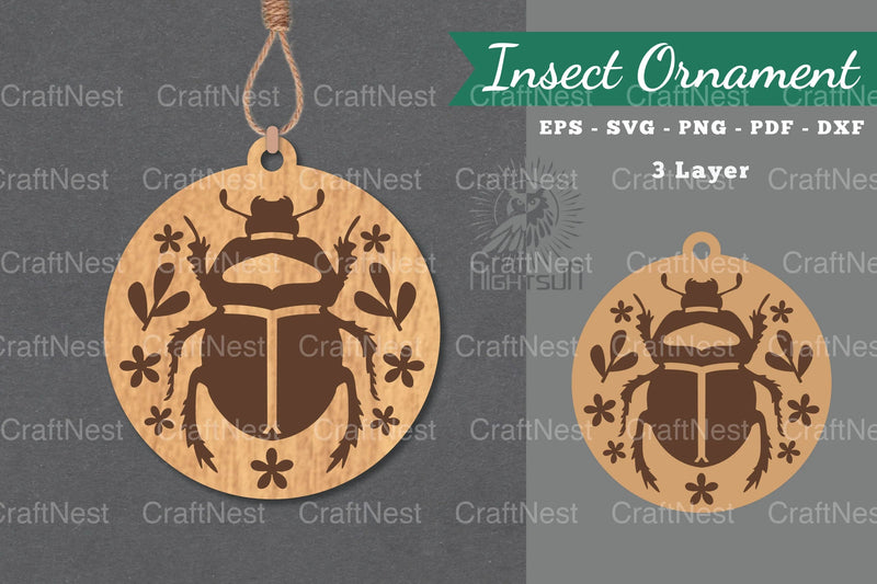 Floral Insect Laser Cut Ornament Clipart Bundle - CraftNest - Digital Crafting and Art