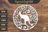 Floral Kangaroo Papercut Craft Clipart Bundle