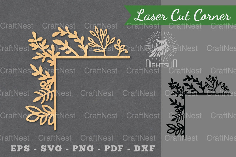Floral Laser Cut Corner Clipart Bundle - CraftNest - Digital Crafting and Art