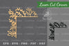 Floral Laser Cut Corner Clipart Bundle