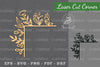 Floral Laser Cut Corner Clipart Bundle