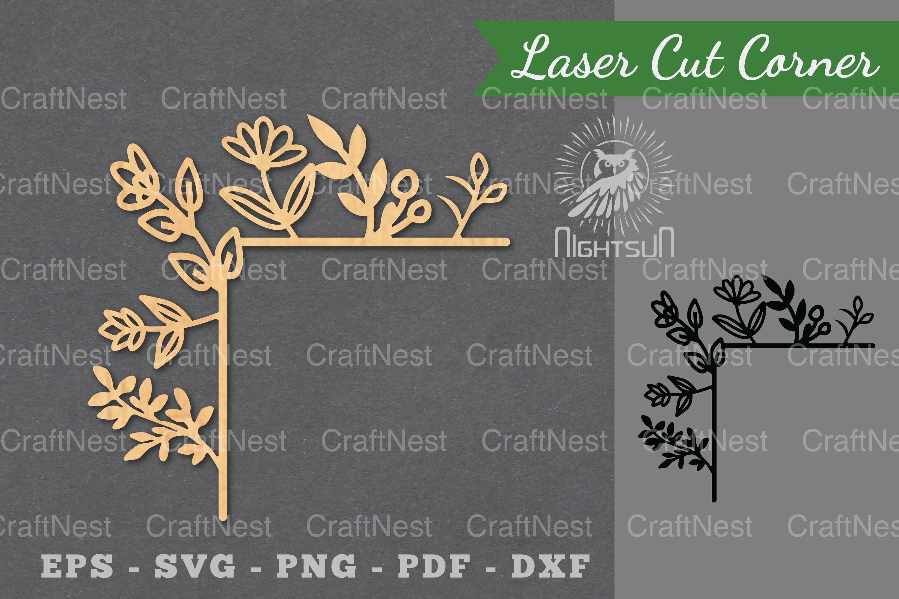 Floral Laser Cut Corner Clipart Bundle - CraftNest - Digital Crafting and Art