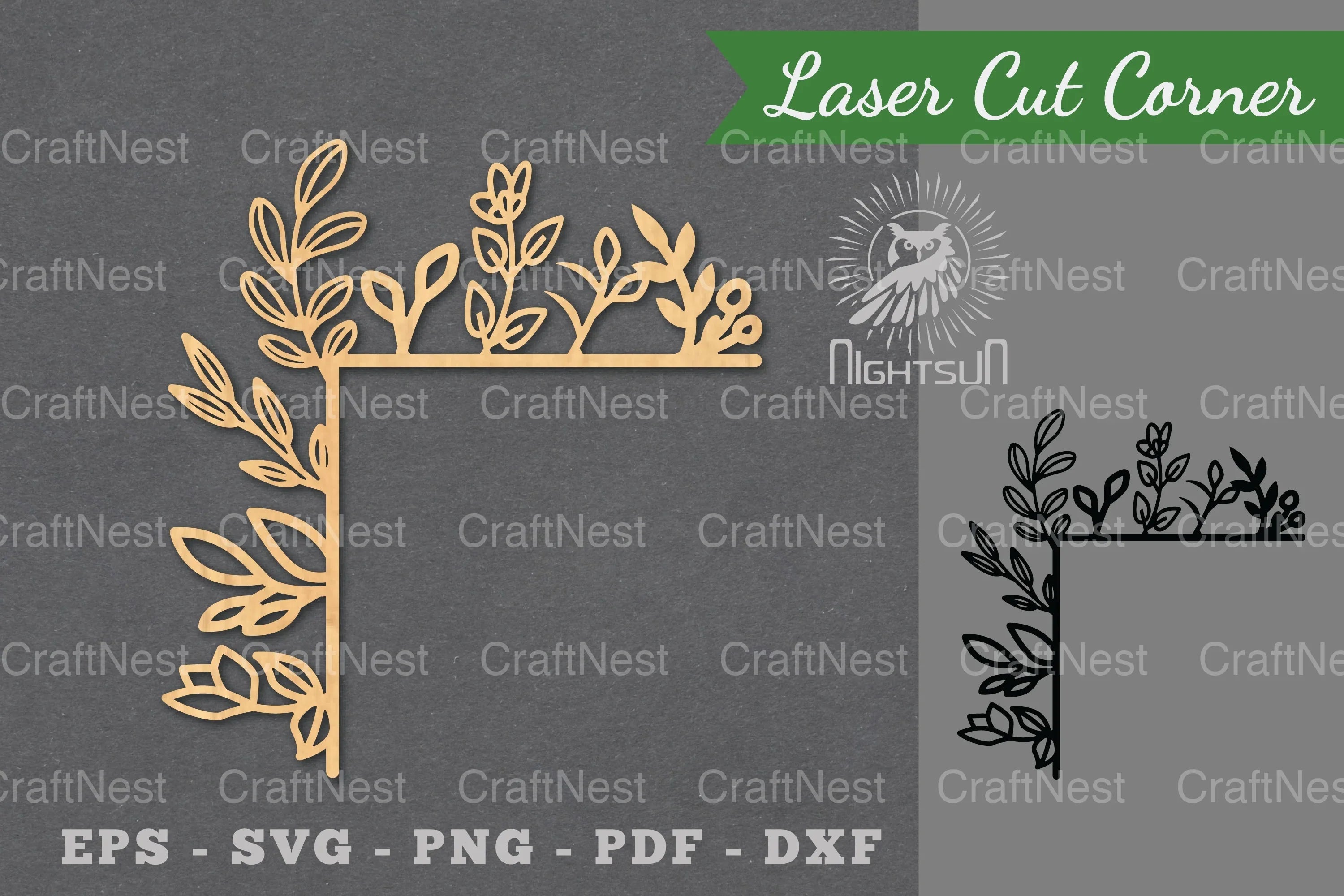 Floral Laser Cut Corner Clipart Bundle - CraftNest - Digital Crafting and Art