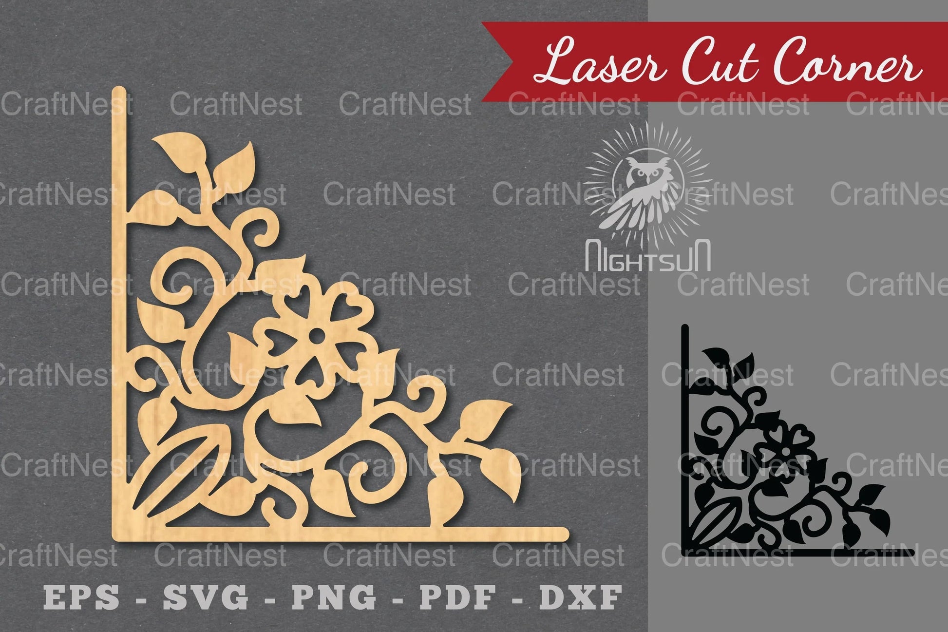 Floral Laser Cut Corner SVG Bundle - CraftNest - Digital Crafting and Art
