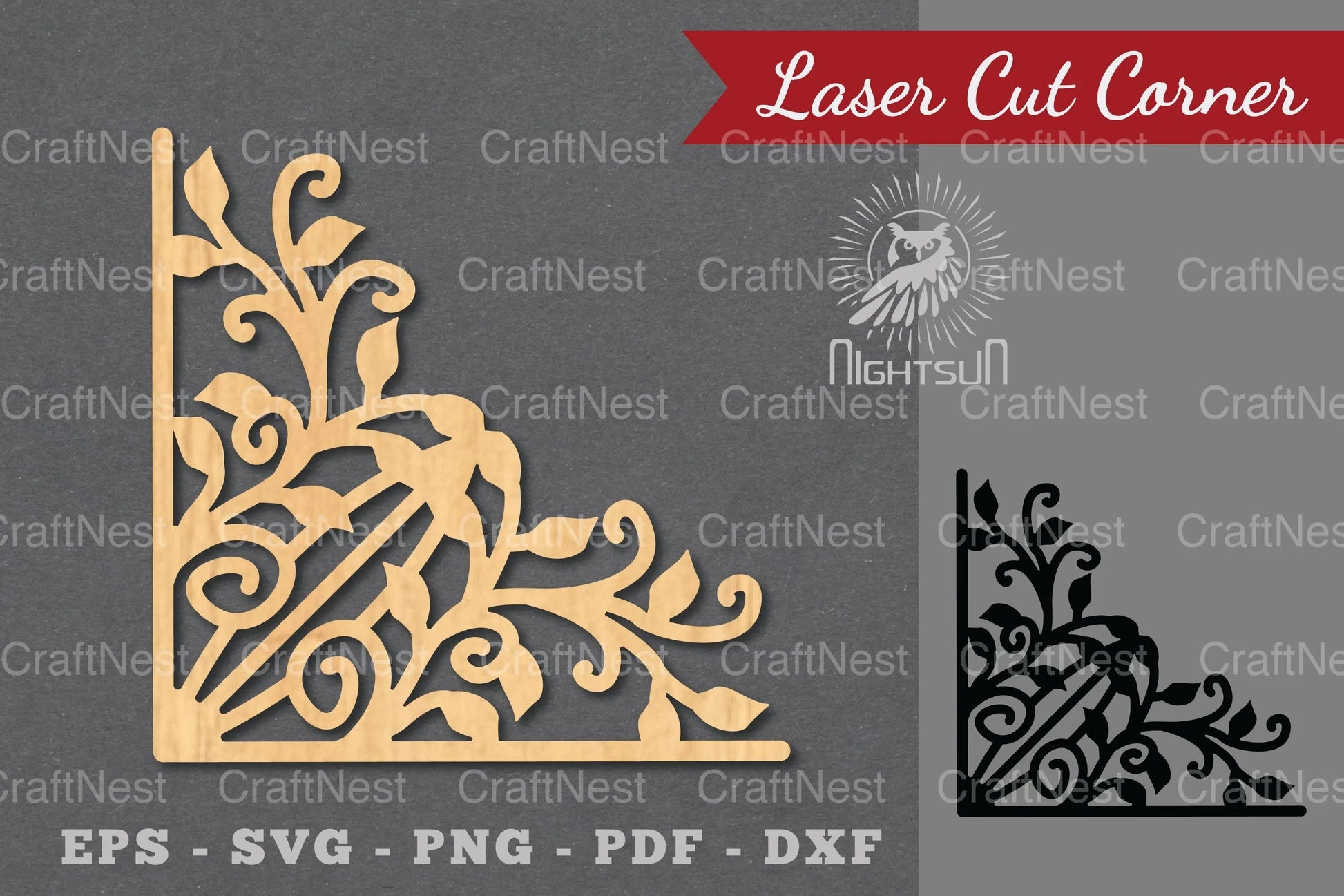 Floral Laser Cut Corner SVG Bundle - CraftNest - Digital Crafting and Art