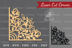 Floral Laser Cut Corner SVG Bundle - CraftNest - Digital Crafting and Art