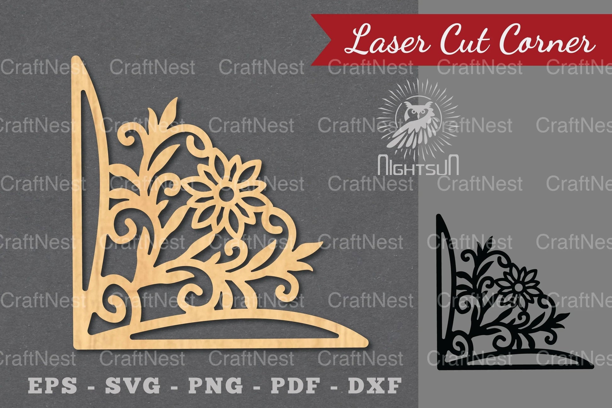 Floral Laser Cut Corner SVG Bundle - CraftNest - Digital Crafting and Art