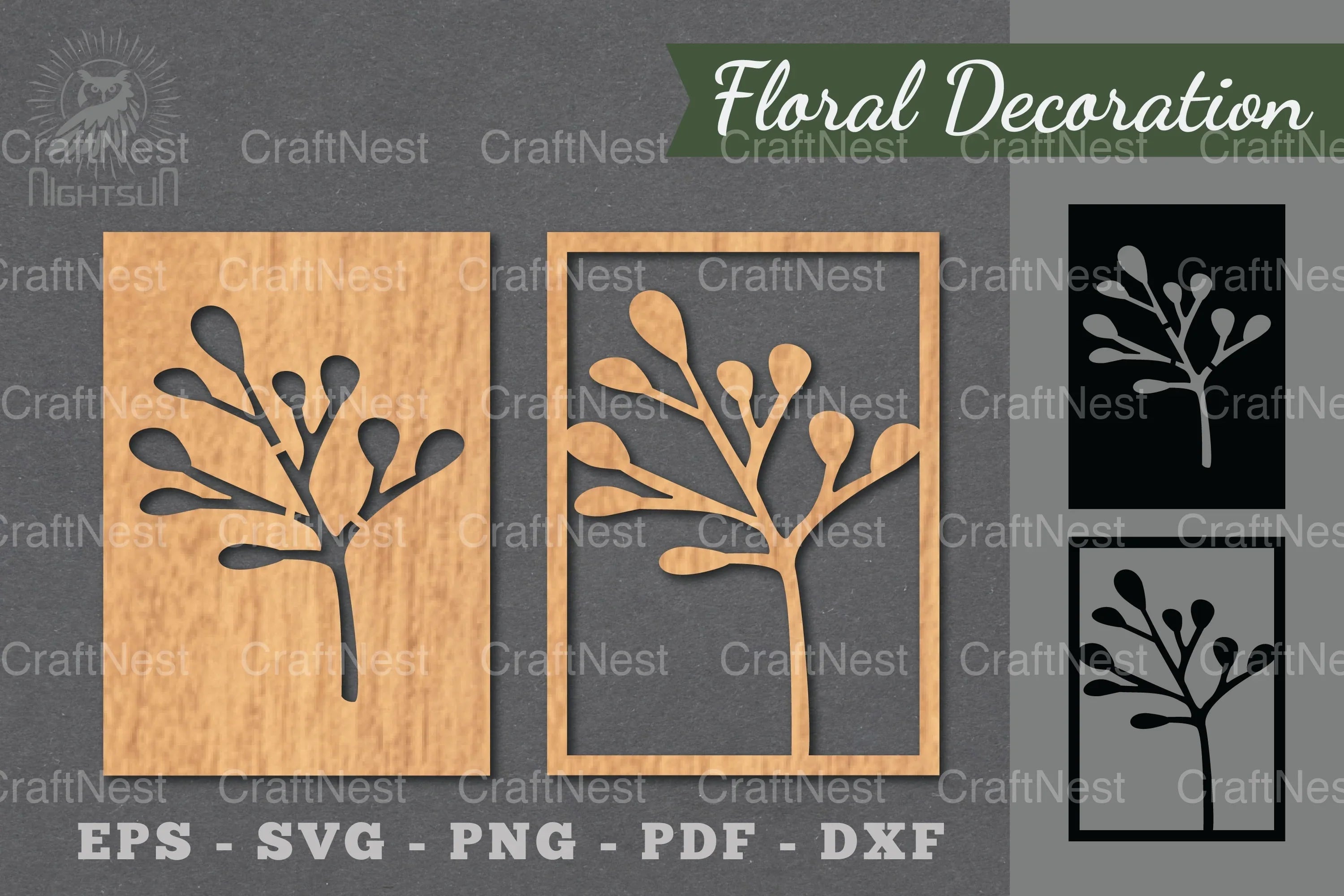 Floral Laser Cut Decoration Clipart Bundle - CraftNest - Digital Crafting and Art