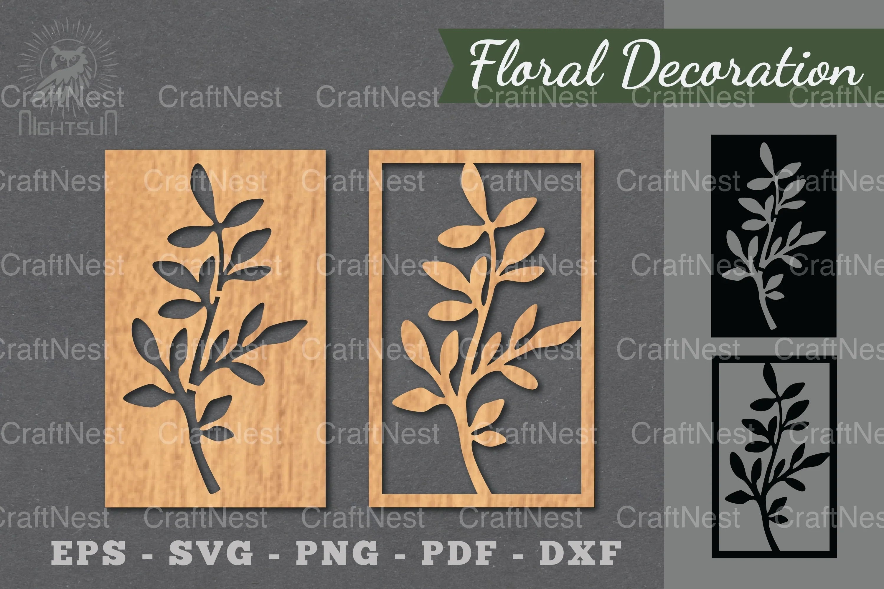 Floral Laser Cut Decoration SVG Bundle - CraftNest - Digital Crafting and Art
