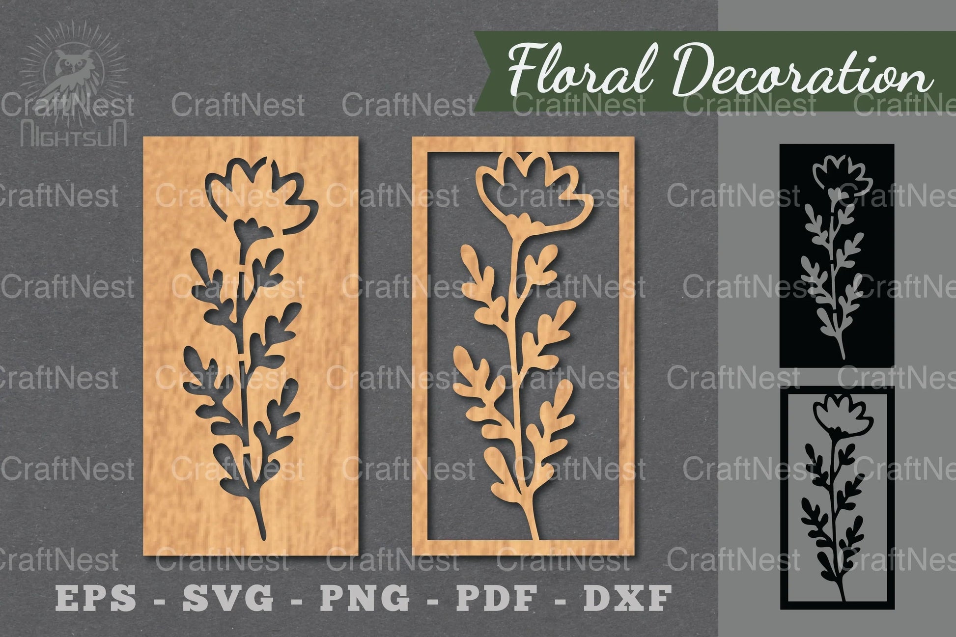 Floral Laser Cut Decoration Clipart Bundle - CraftNest - Digital Crafting and Art