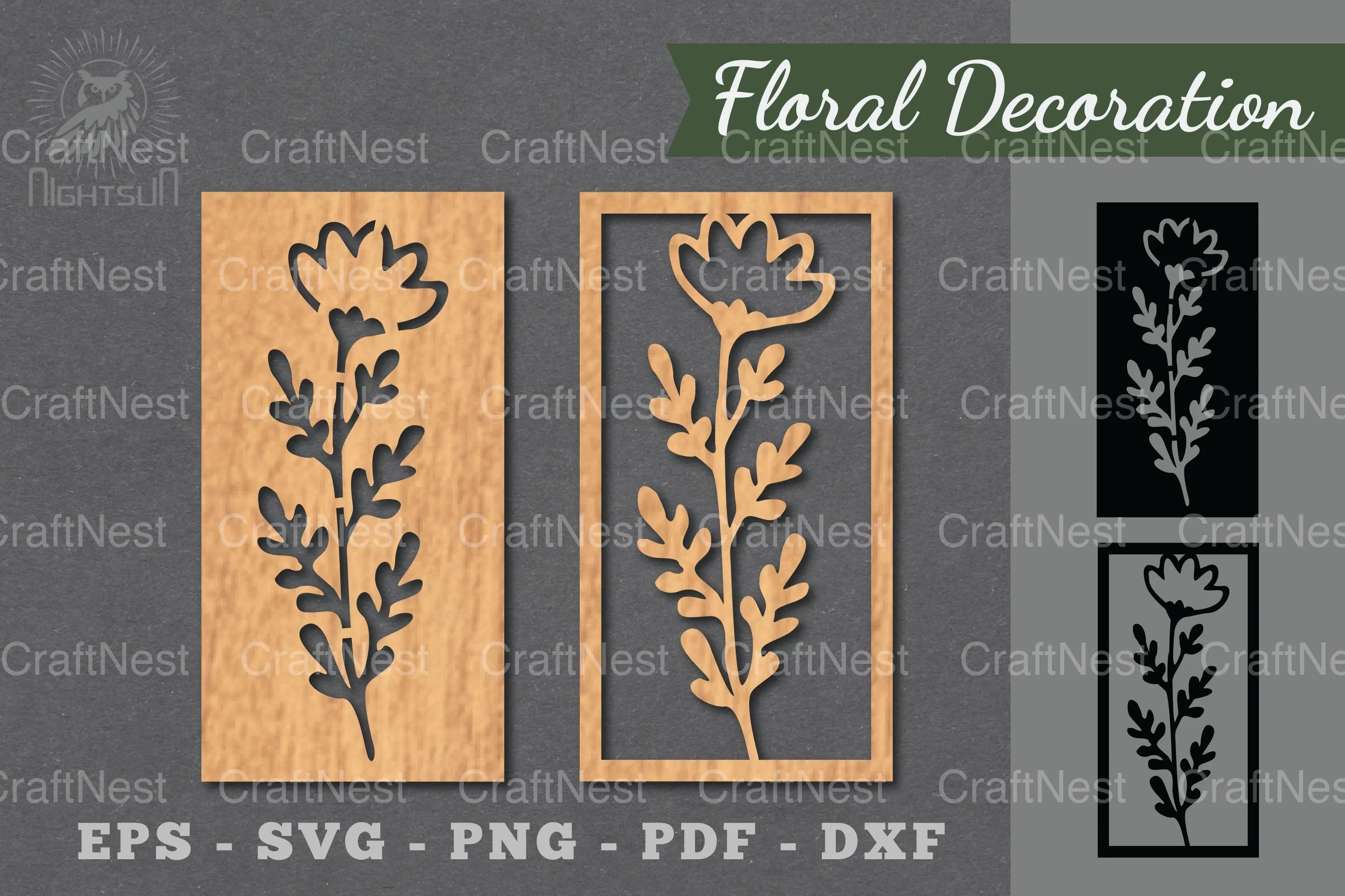 Floral Laser Cut Decoration Clipart Bundle - CraftNest - Digital Crafting and Art
