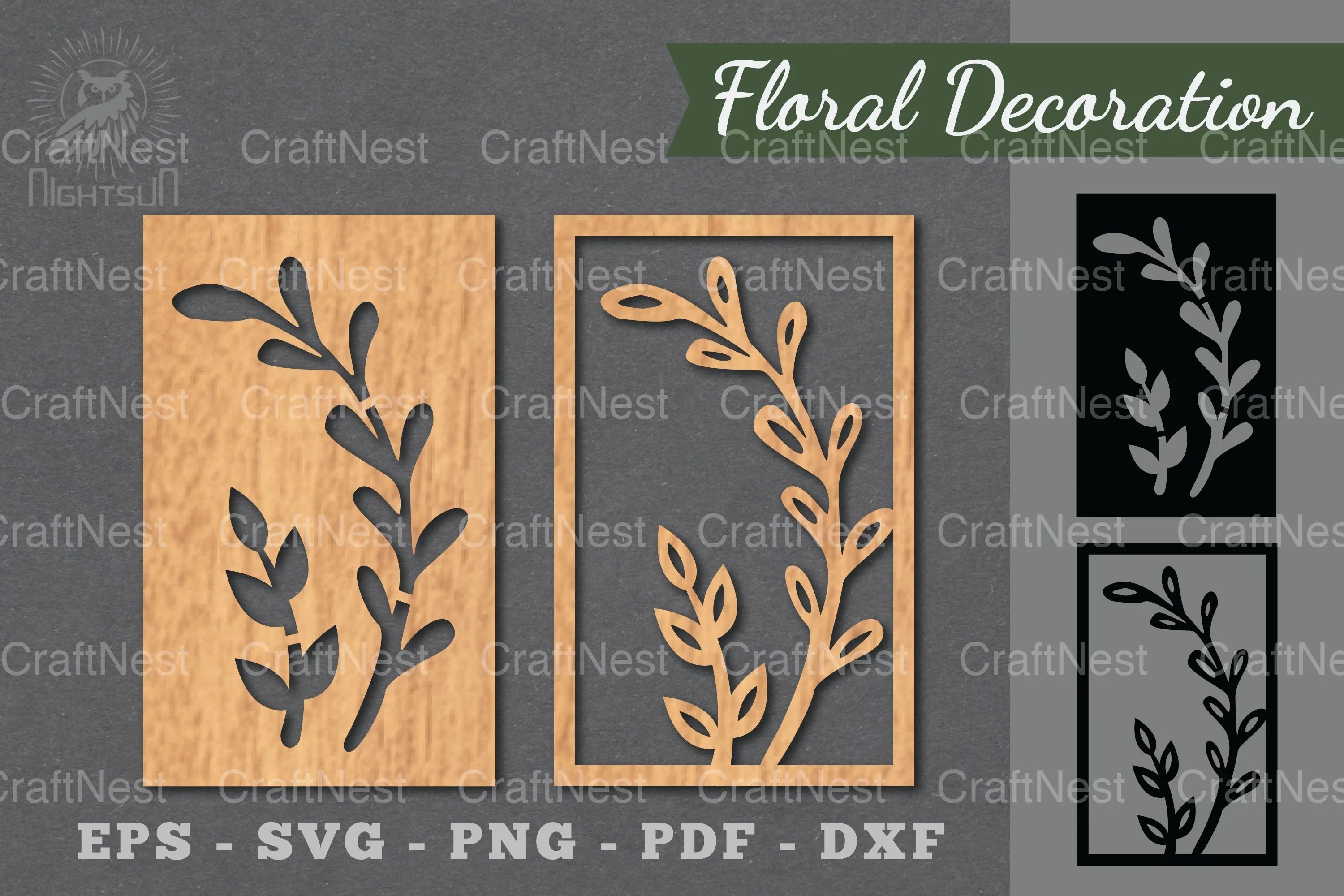 Floral Laser Cut Decoration Clipart Bundle - CraftNest - Digital Crafting and Art
