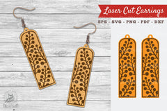 Floral Laser Cut Earrings SVG Bundle - CraftNest - Digital Crafting and Art