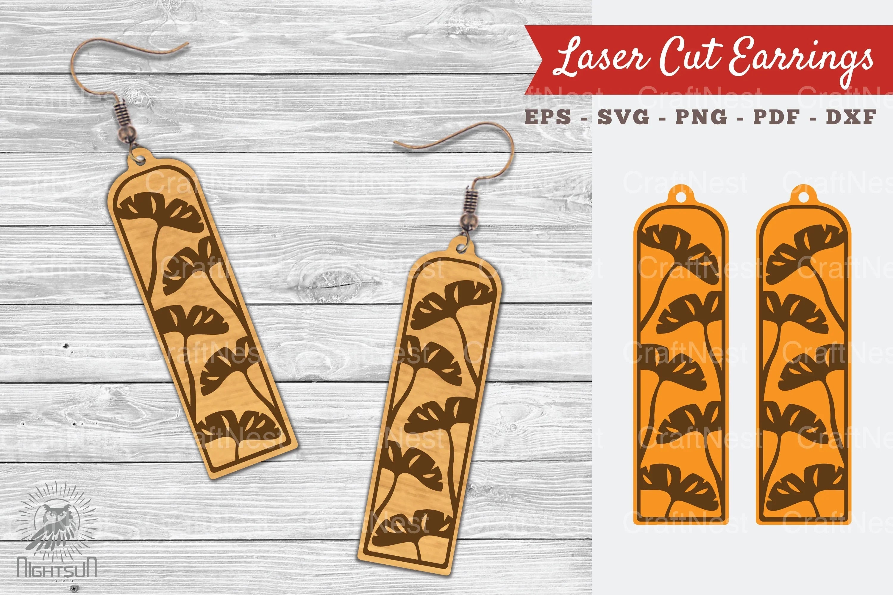 Floral Laser Cut Earrings SVG Bundle - CraftNest - Digital Crafting and Art