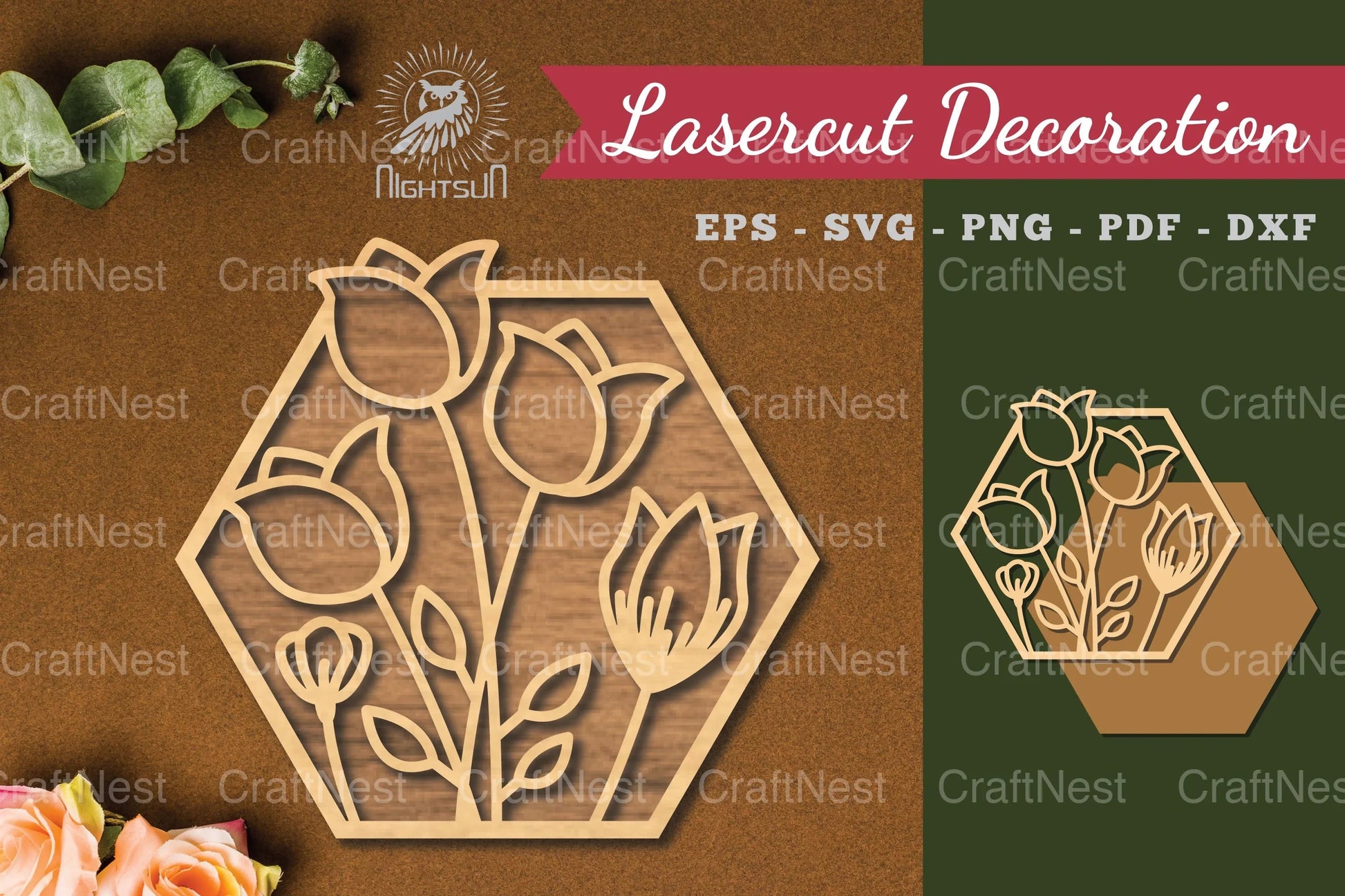 Floral Laser Cut Home Decoration Clipart Bundle - CraftNest - Digital Crafting and Art