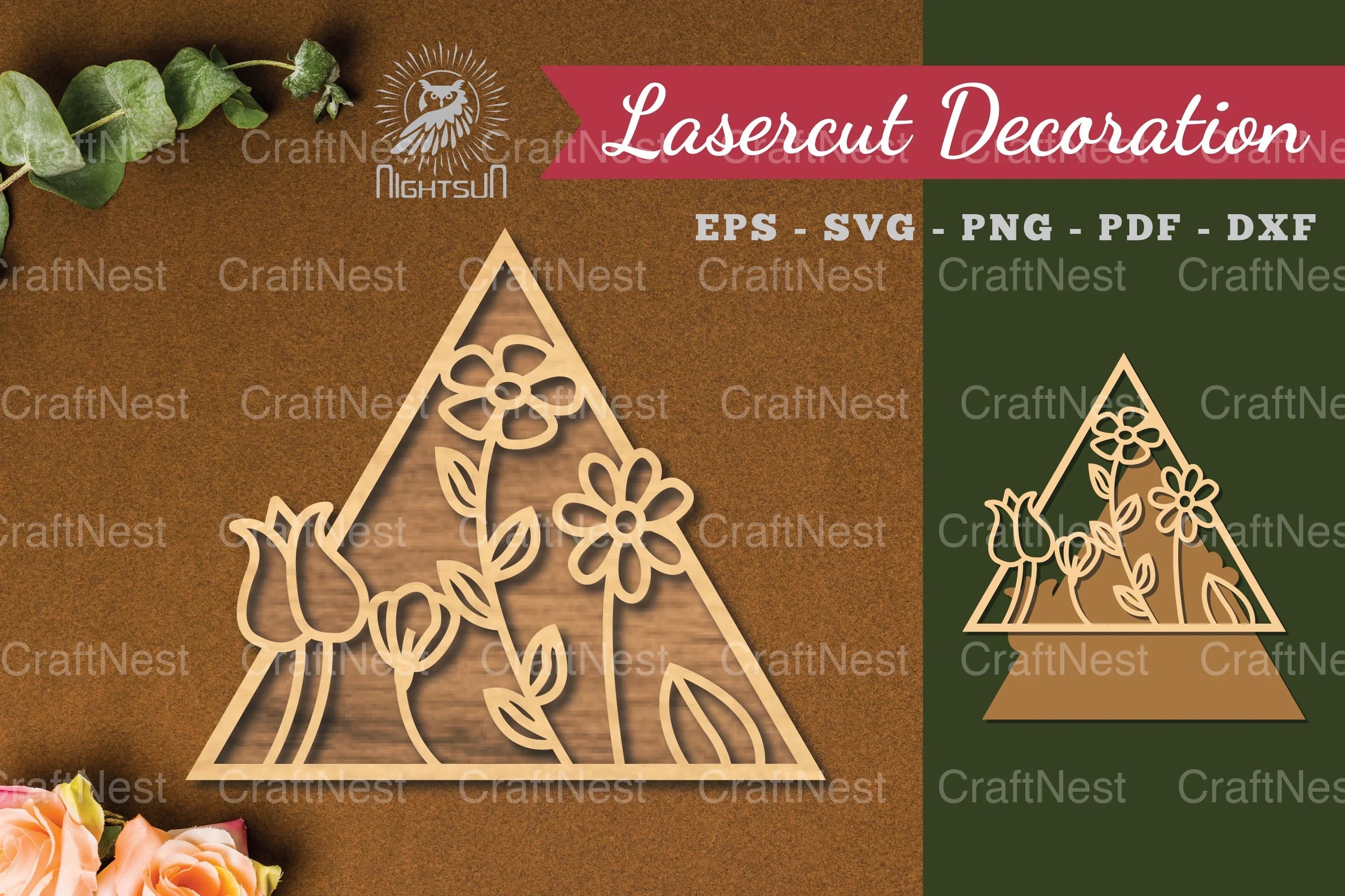 Floral Laser Cut Home Decoration Clipart Bundle - CraftNest - Digital Crafting and Art