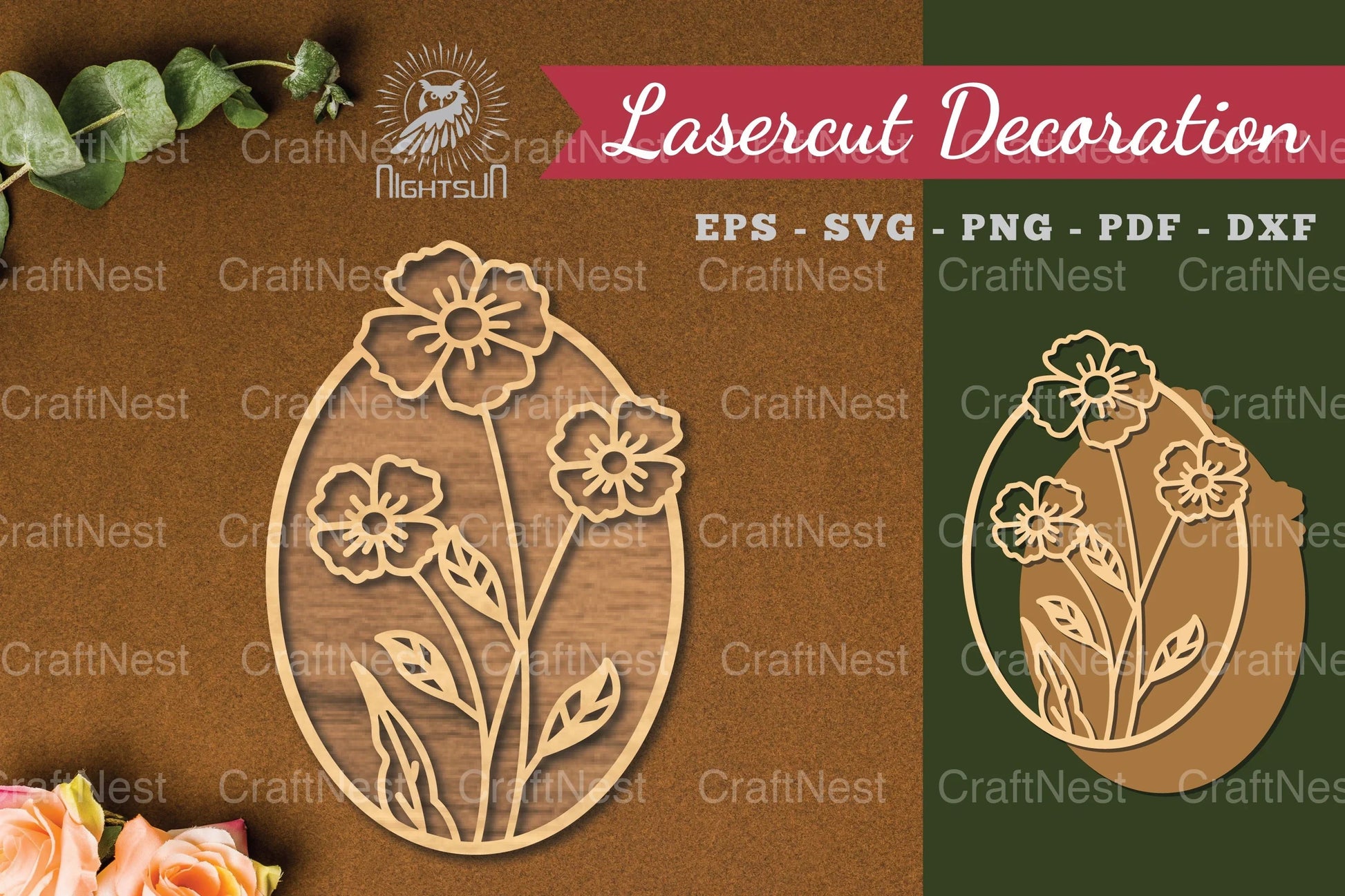 Floral Laser Cut Home Decoration Clipart Bundle - CraftNest - Digital Crafting and Art