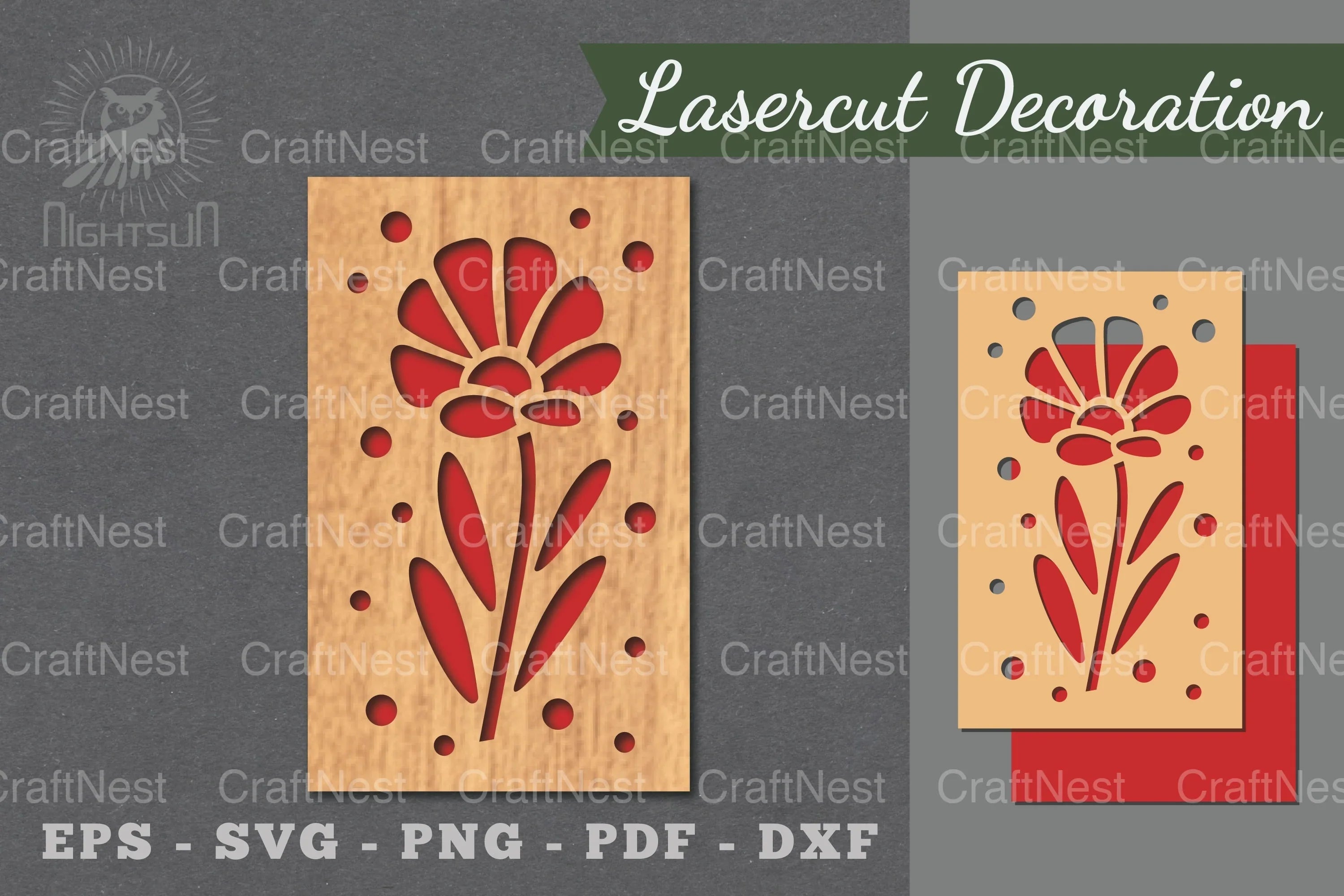 Floral Laser Cut Wall Decor Clipart Bundle - CraftNest - Digital Crafting and Art