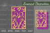 Floral Laser Cut Wall Decor Clipart Bundle