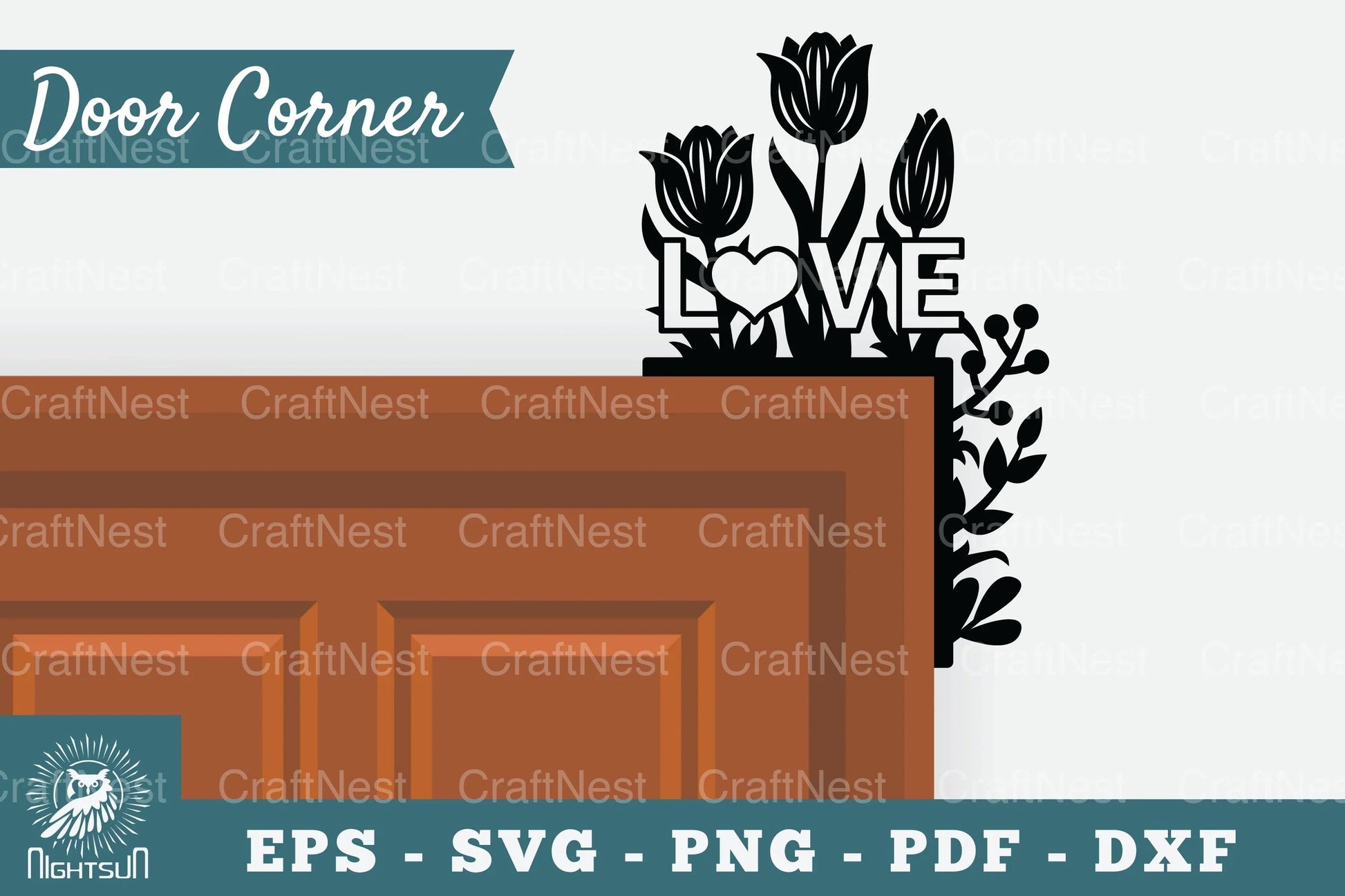 Floral Love Door Corner Clipart Bundle - CraftNest - Digital Crafting and Art