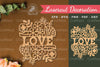 Floral Love Laser Cut Decoration Clipart Bundle