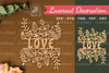 Floral Love Laser Cut Decoration Clipart Bundle
